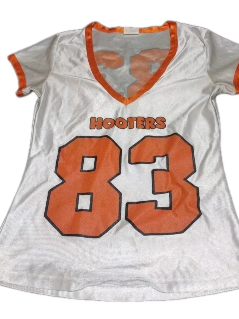 Hooters White & Orange Jersey Shirt - 83 - Picture 2 of 6
